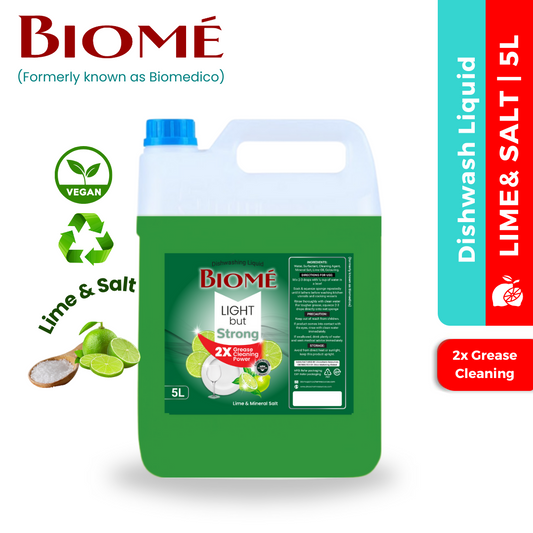 BIOMÉ Dishwash Liquid 5L – Lemon Lime | Lime & Mineral Salt